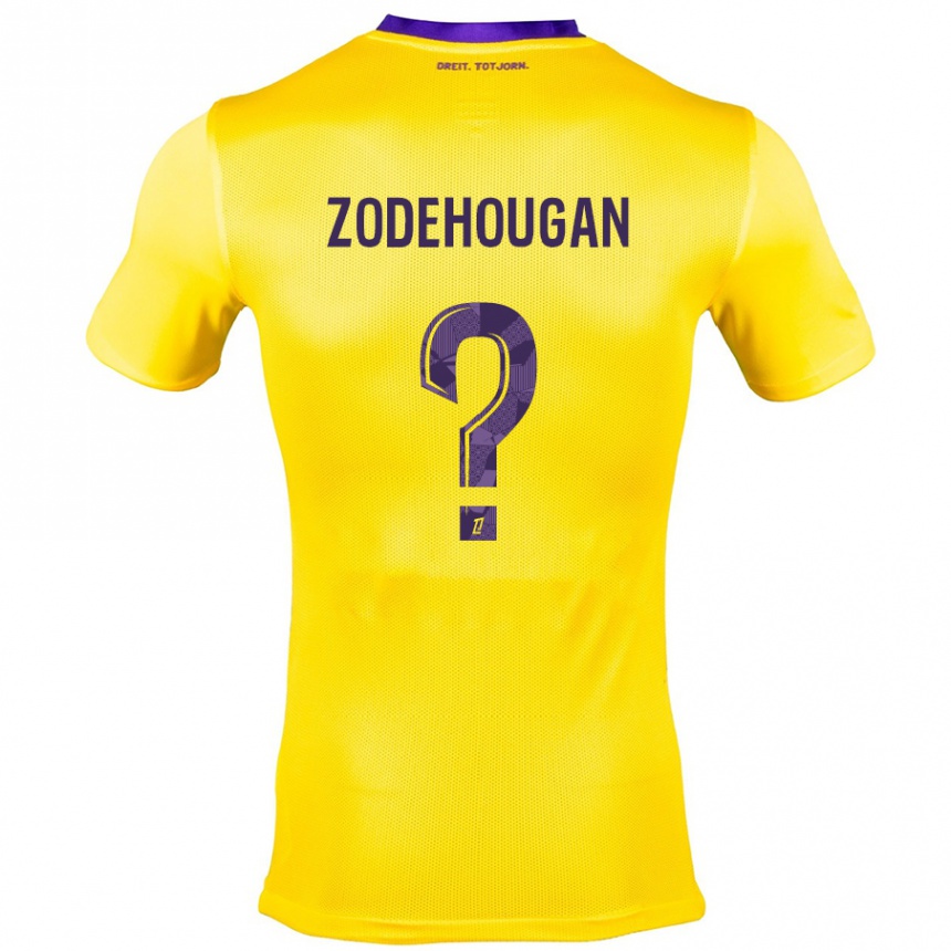 Niño Fútbol Camiseta Yanis Zodehougan #0 Amarillo Morado 2ª Equipación 2024/25 Argentina