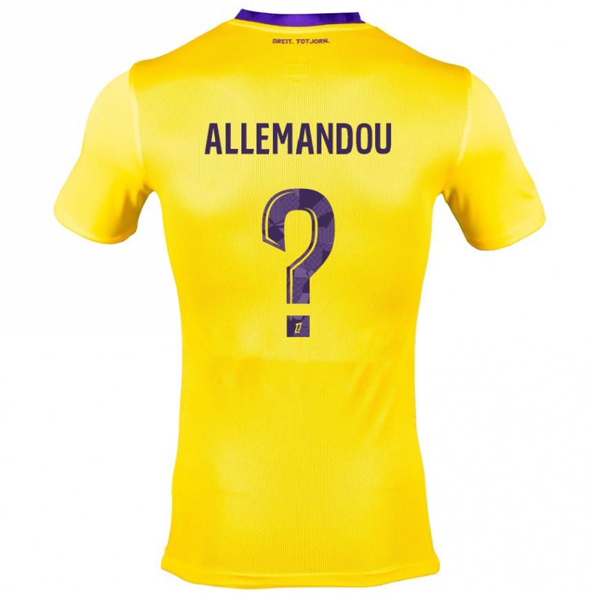 Niño Fútbol Camiseta Teddy Allemandou #0 Amarillo Morado 2ª Equipación 2024/25 Argentina