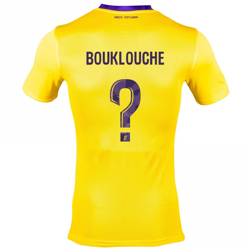 Niño Fútbol Camiseta Kelyan Bouklouche #0 Amarillo Morado 2ª Equipación 2024/25 Argentina