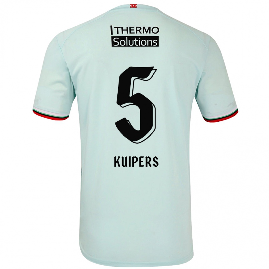 Niño Fútbol Camiseta Bas Kuipers #5 Verde Claro 2ª Equipación 2024/25 Argentina