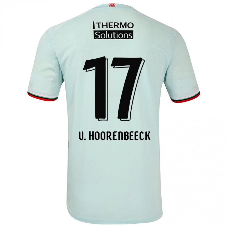 Niño Fútbol Camiseta Alec Van Hoorenbeeck #17 Verde Claro 2ª Equipación 2024/25 Argentina