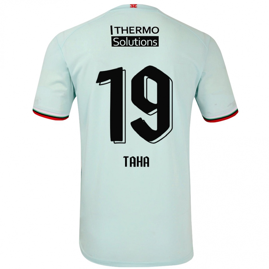 Niño Fútbol Camiseta Younes Taha #19 Verde Claro 2ª Equipación 2024/25 Argentina