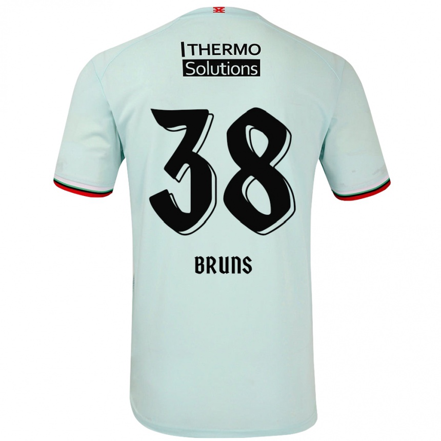 Niño Fútbol Camiseta Max Bruns #38 Verde Claro 2ª Equipación 2024/25 Argentina