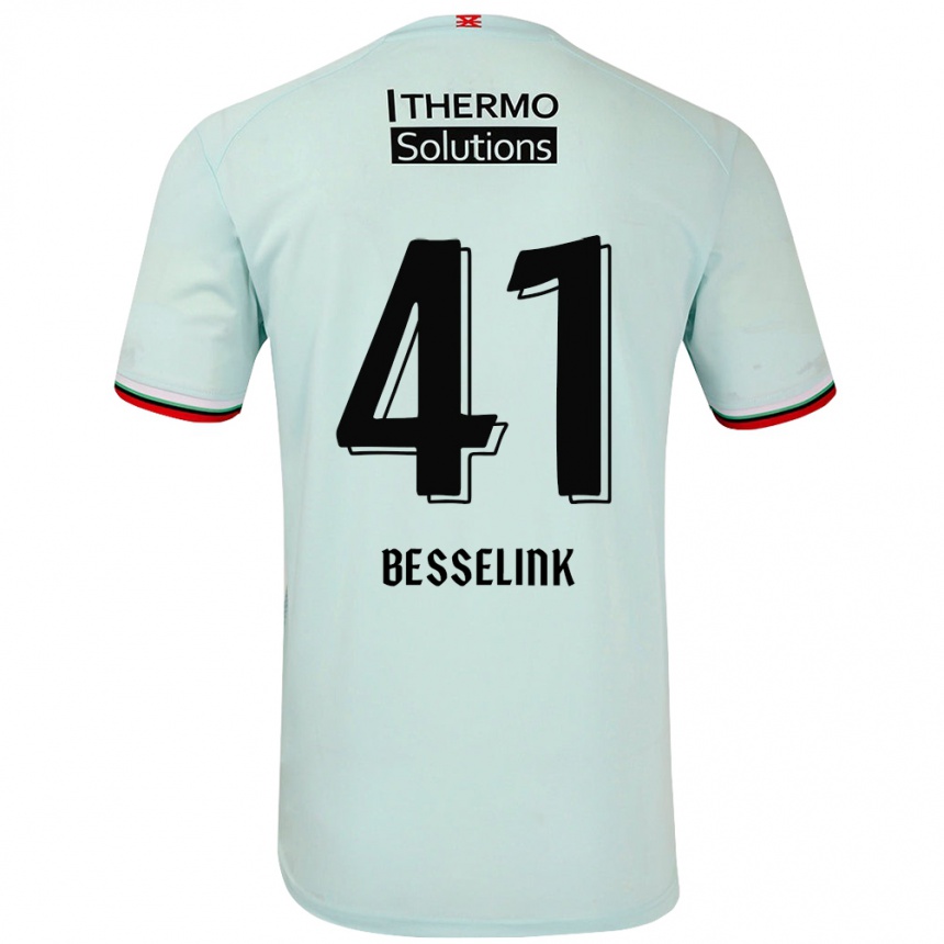 Niño Fútbol Camiseta Gijs Besselink #41 Verde Claro 2ª Equipación 2024/25 Argentina