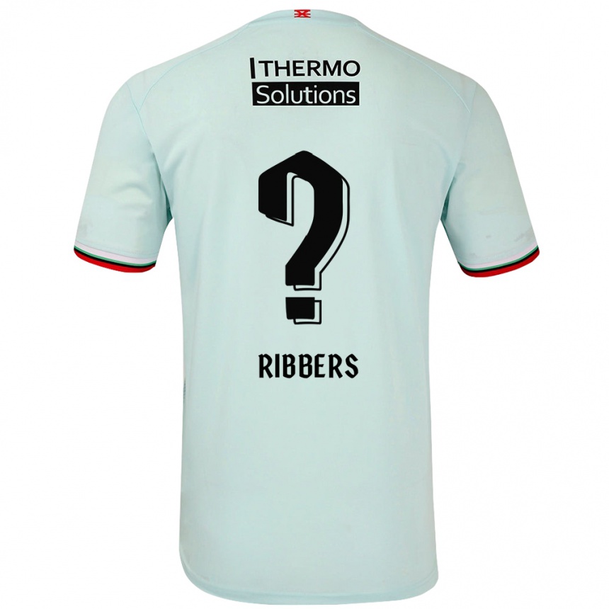 Niño Fútbol Camiseta Jort Ribbers #0 Verde Claro 2ª Equipación 2024/25 Argentina