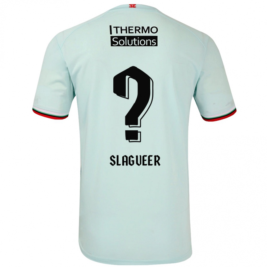 Niño Fútbol Camiseta Derrick Slagveer #0 Verde Claro 2ª Equipación 2024/25 Argentina