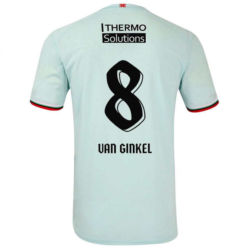 Niño Fútbol Camiseta Danique Van Ginkel #8 Verde Claro 2ª Equipación 2024/25 Argentina