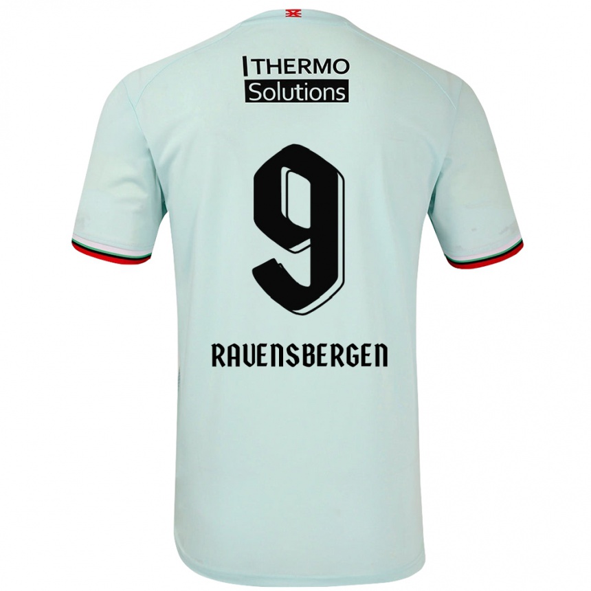 Niño Fútbol Camiseta Jaimy Ravensbergen #9 Verde Claro 2ª Equipación 2024/25 Argentina