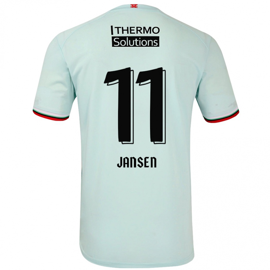 Niño Fútbol Camiseta Renate Jansen #11 Verde Claro 2ª Equipación 2024/25 Argentina