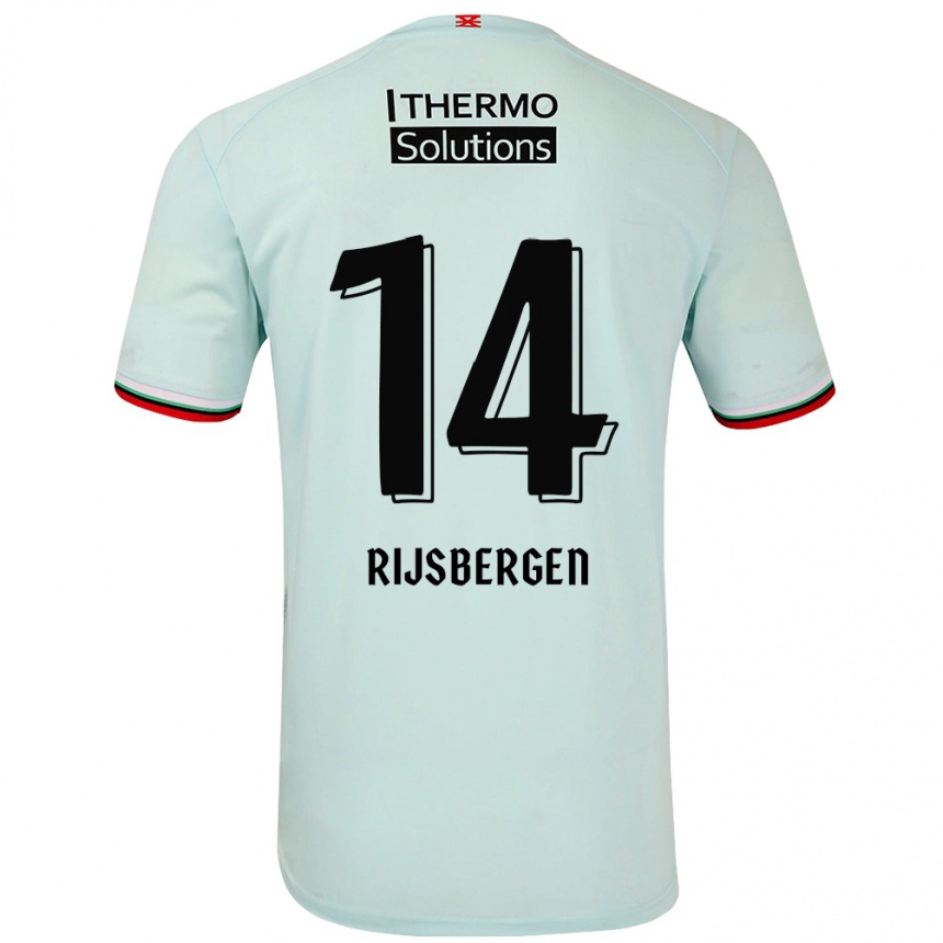 Niño Fútbol Camiseta Liz Rijsbergen #14 Verde Claro 2ª Equipación 2024/25 Argentina