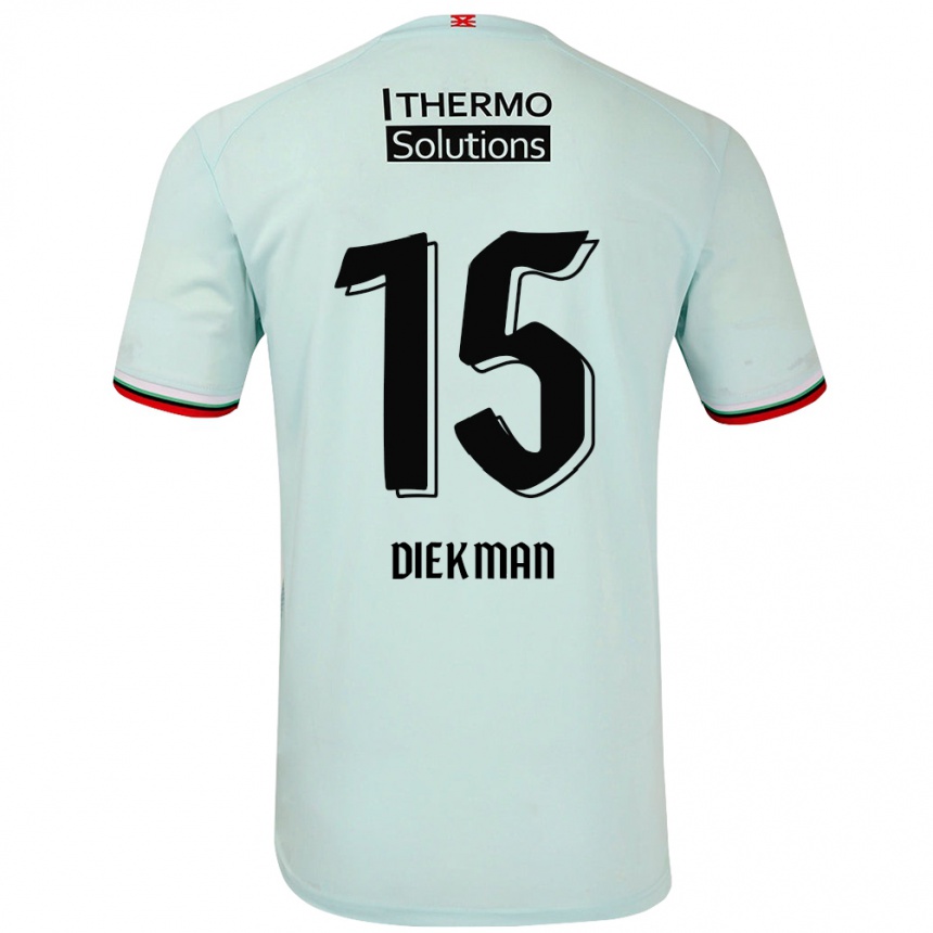 Niño Fútbol Camiseta Jill Diekman #15 Verde Claro 2ª Equipación 2024/25 Argentina