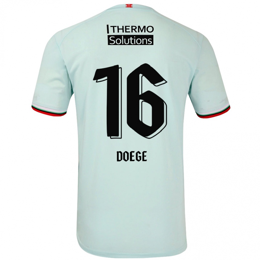 Niño Fútbol Camiseta Leonie Doege #16 Verde Claro 2ª Equipación 2024/25 Argentina