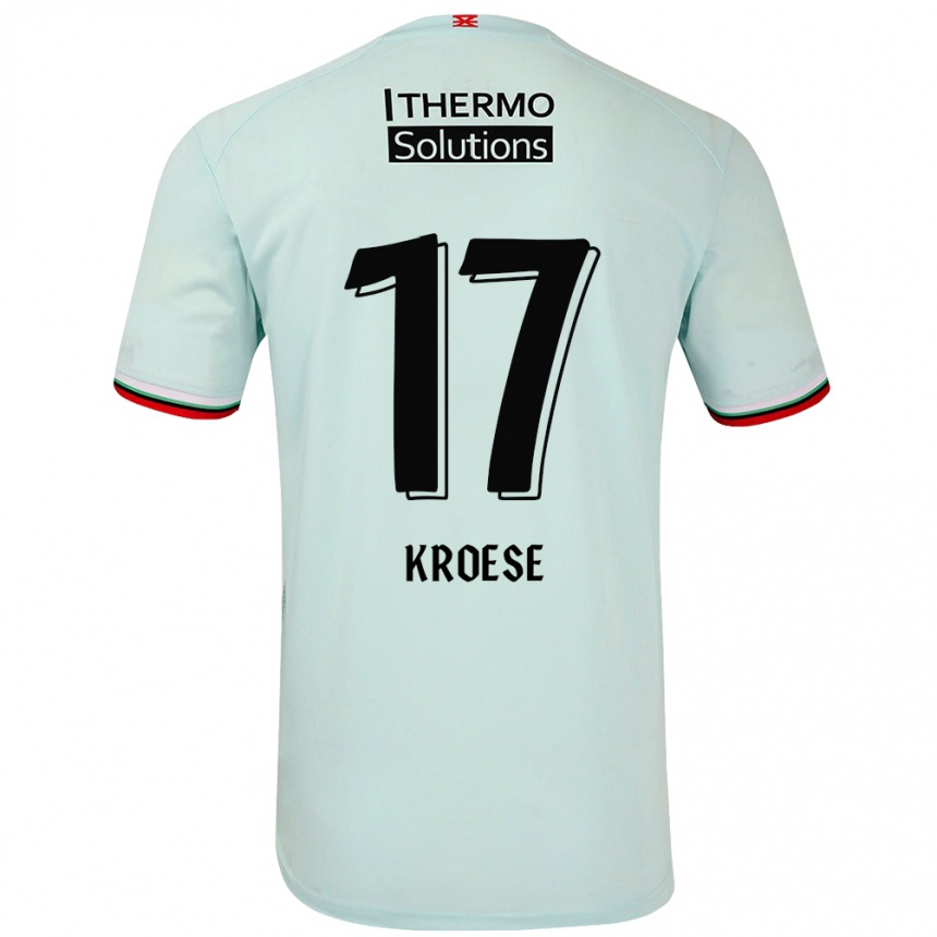 Niño Fútbol Camiseta Fieke Kroese #17 Verde Claro 2ª Equipación 2024/25 Argentina