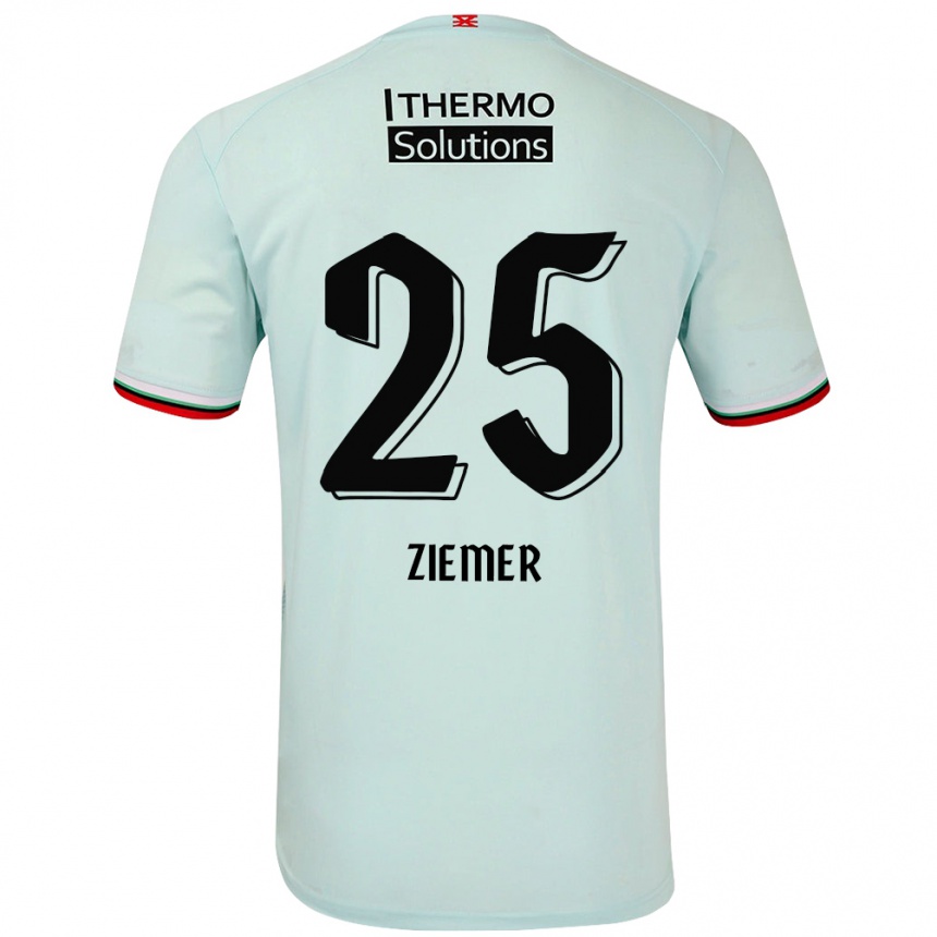 Niño Fútbol Camiseta Taylor Ziemer #25 Verde Claro 2ª Equipación 2024/25 Argentina