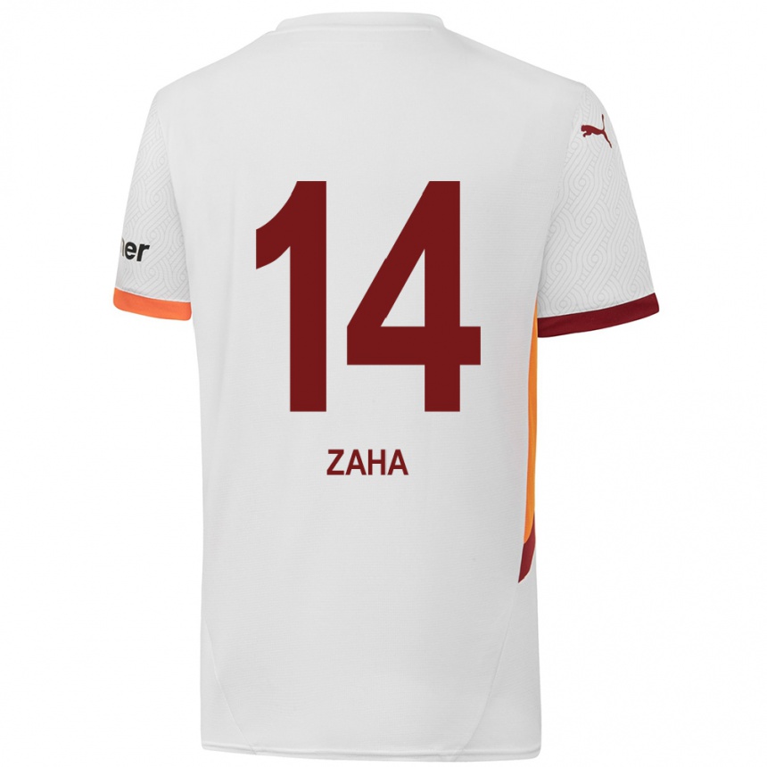 Niño Fútbol Camiseta Wilfried Zaha #14 Blanco Amarillo Rojo 2ª Equipación 2024/25 Argentina