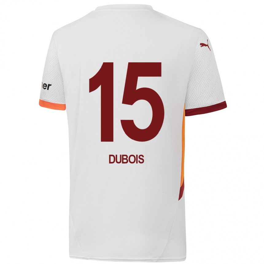 Niño Fútbol Camiseta Léo Dubois #15 Blanco Amarillo Rojo 2ª Equipación 2024/25 Argentina