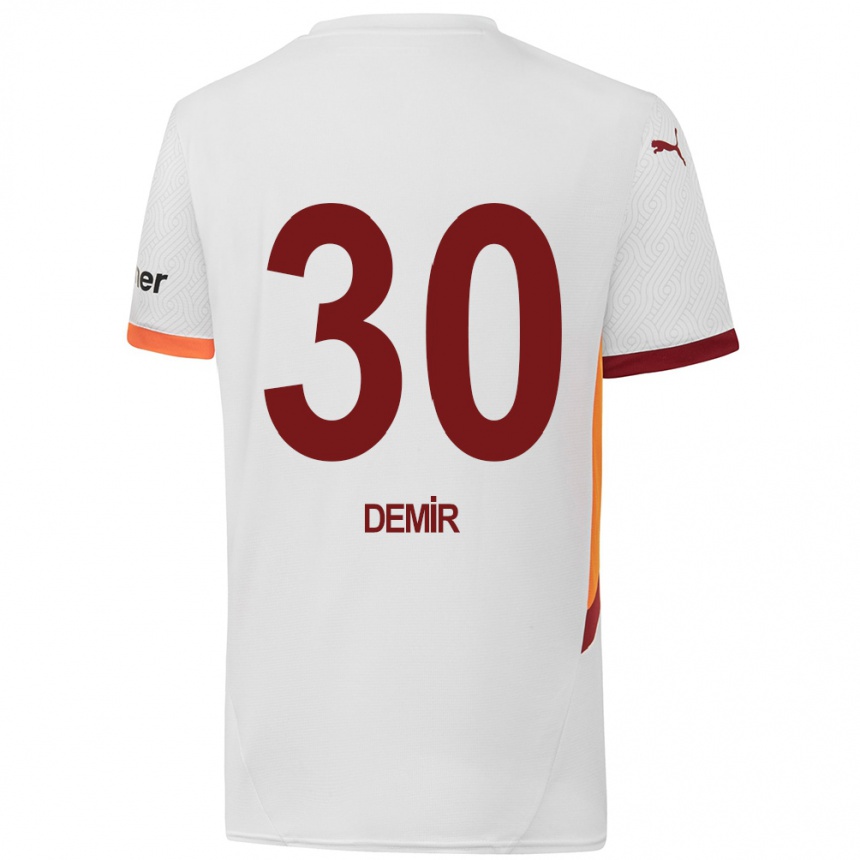 Niño Fútbol Camiseta Yusuf Demir #30 Blanco Amarillo Rojo 2ª Equipación 2024/25 Argentina