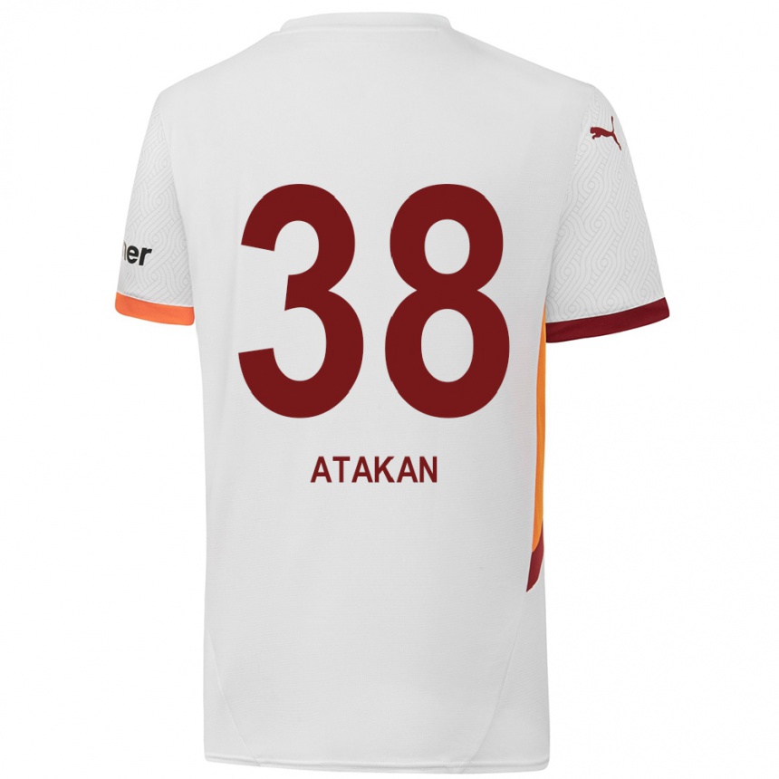 Niño Fútbol Camiseta Atakan Ordu #38 Blanco Amarillo Rojo 2ª Equipación 2024/25 Argentina