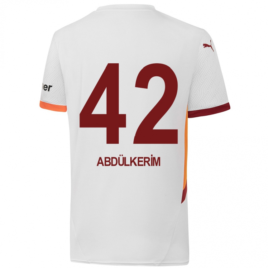 Niño Fútbol Camiseta Abdülkerim Bardakcı #42 Blanco Amarillo Rojo 2ª Equipación 2024/25 Argentina