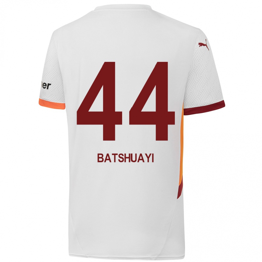 Niño Fútbol Camiseta Michy Batshuayi #44 Blanco Amarillo Rojo 2ª Equipación 2024/25 Argentina