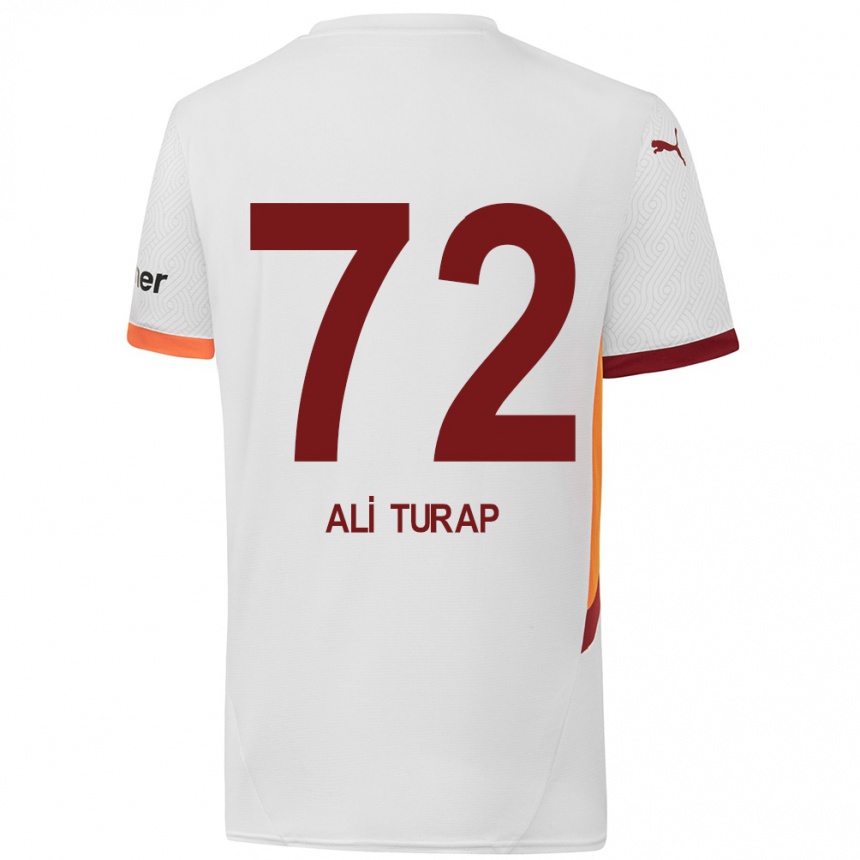 Niño Fútbol Camiseta Ali Turap Bülbül #72 Blanco Amarillo Rojo 2ª Equipación 2024/25 Argentina