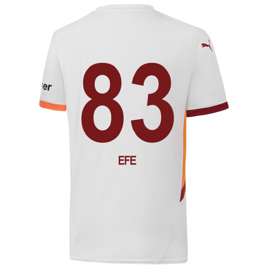 Niño Fútbol Camiseta Efe Akman #83 Blanco Amarillo Rojo 2ª Equipación 2024/25 Argentina