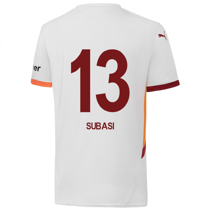 Niño Fútbol Camiseta Kadir Subasi #13 Blanco Amarillo Rojo 2ª Equipación 2024/25 Argentina