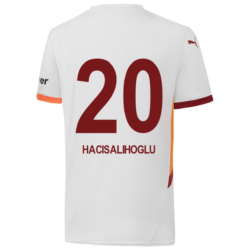 Niño Fútbol Camiseta Arda Hacisalihoglu #20 Blanco Amarillo Rojo 2ª Equipación 2024/25 Argentina