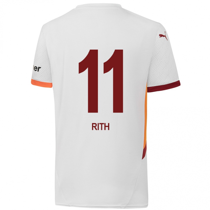 Niño Fútbol Camiseta Monique Rith #11 Blanco Amarillo Rojo 2ª Equipación 2024/25 Argentina