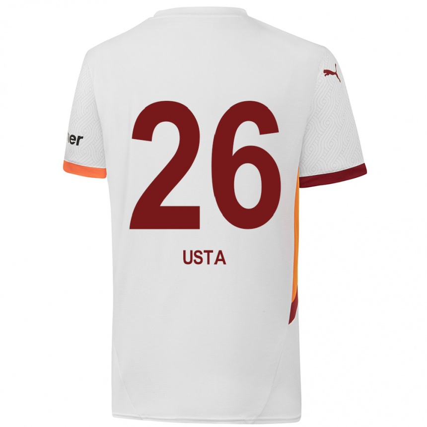 Niño Fútbol Camiseta Alanur Usta #26 Blanco Amarillo Rojo 2ª Equipación 2024/25 Argentina