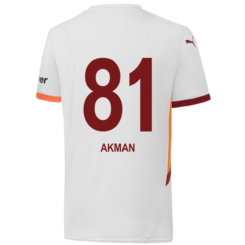 Niño Fútbol Camiseta Hamza Akman #81 Blanco Amarillo Rojo 2ª Equipación 2024/25 Argentina