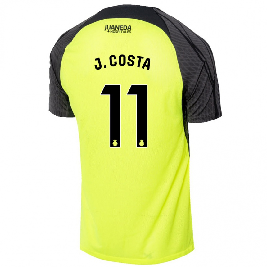 Niño Fútbol Camiseta Jaume Costa #11 Verde Fluorescente Negro 2ª Equipación 2024/25 Argentina