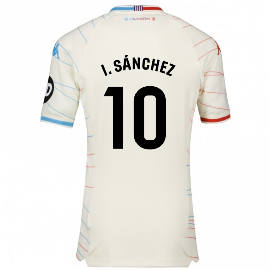 Niño Fútbol Camiseta Iván Sánchez #10 Blanco Rojo Azul 2ª Equipación 2024/25 Argentina