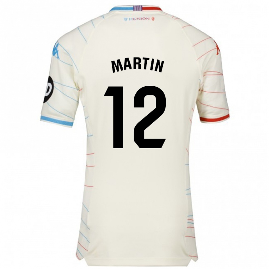 Niño Fútbol Camiseta Mario Martin #12 Blanco Rojo Azul 2ª Equipación 2024/25 Argentina