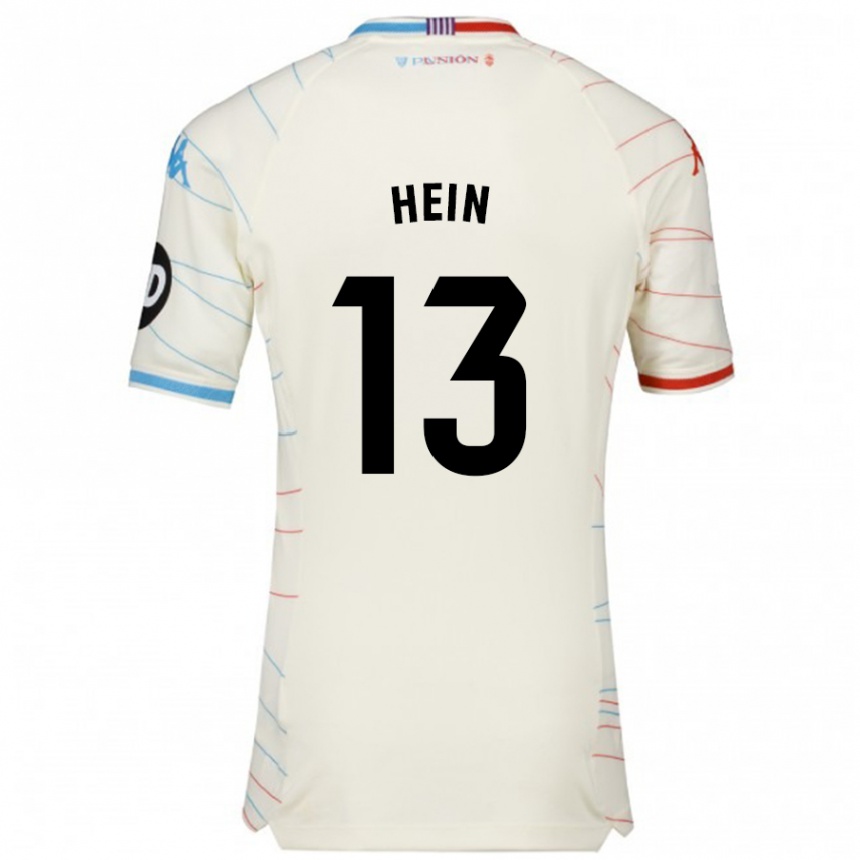 Niño Fútbol Camiseta Karl Hein #13 Blanco Rojo Azul 2ª Equipación 2024/25 Argentina