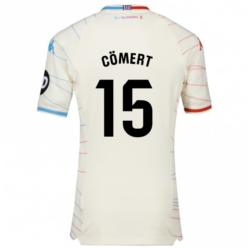 Niño Fútbol Camiseta Eray Cömert #15 Blanco Rojo Azul 2ª Equipación 2024/25 Argentina