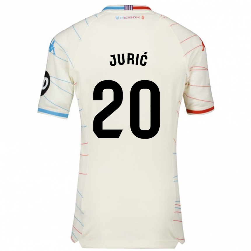 Niño Fútbol Camiseta Stanko Juric #20 Blanco Rojo Azul 2ª Equipación 2024/25 Argentina