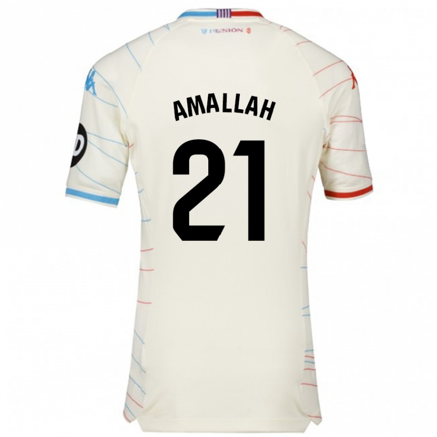 Niño Fútbol Camiseta Selim Amallah #21 Blanco Rojo Azul 2ª Equipación 2024/25 Argentina