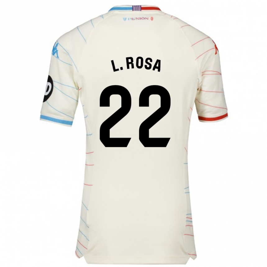 Niño Fútbol Camiseta Lucas Rosa #22 Blanco Rojo Azul 2ª Equipación 2024/25 Argentina