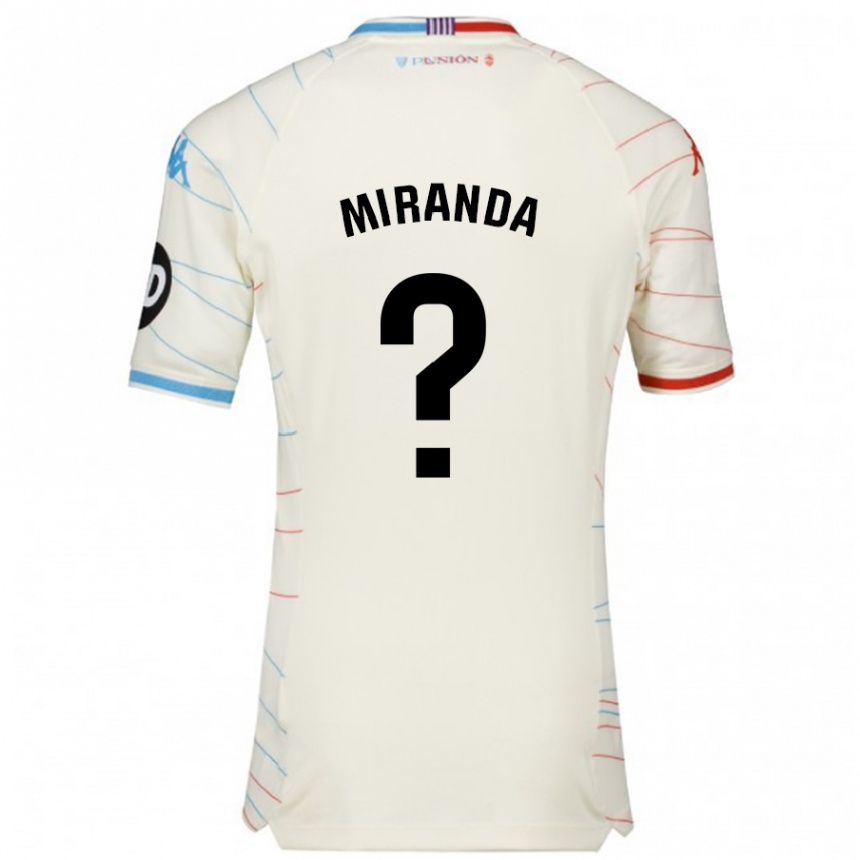 Niño Fútbol Camiseta João Miranda #0 Blanco Rojo Azul 2ª Equipación 2024/25 Argentina