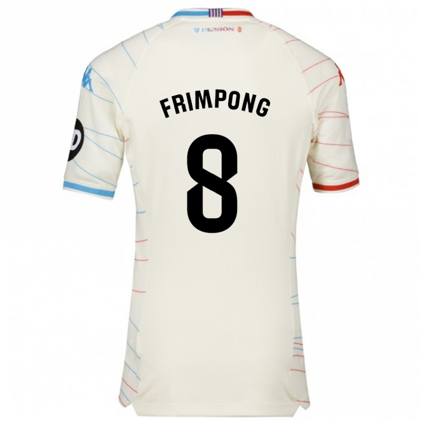 Niño Fútbol Camiseta Eugene Frimpong #8 Blanco Rojo Azul 2ª Equipación 2024/25 Argentina