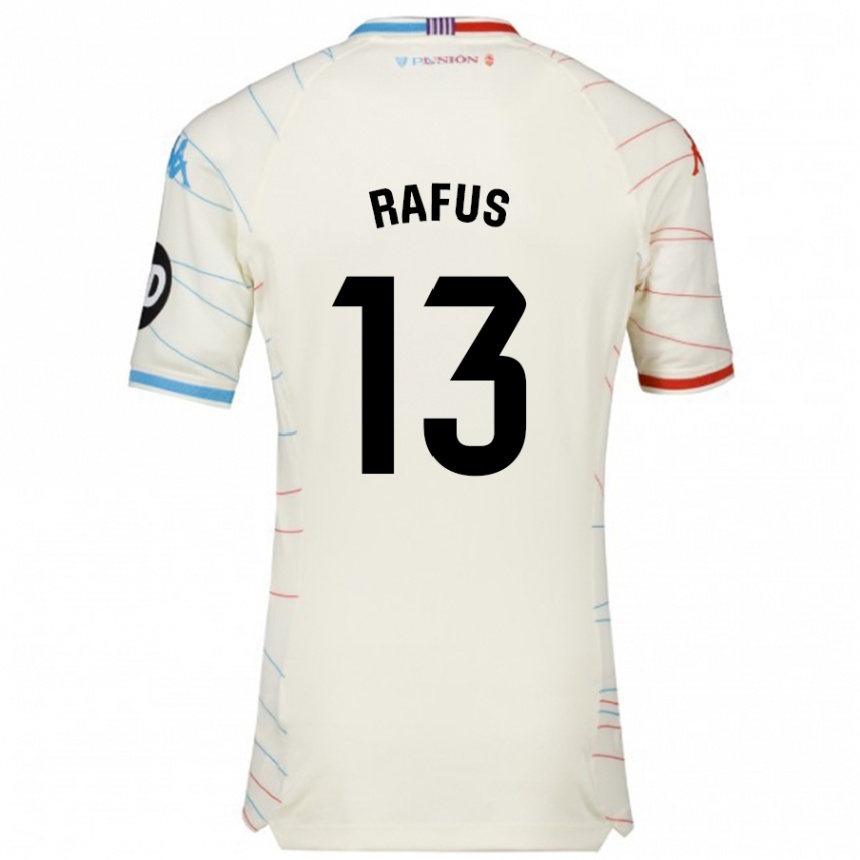 Niño Fútbol Camiseta Arnau Rafus #13 Blanco Rojo Azul 2ª Equipación 2024/25 Argentina