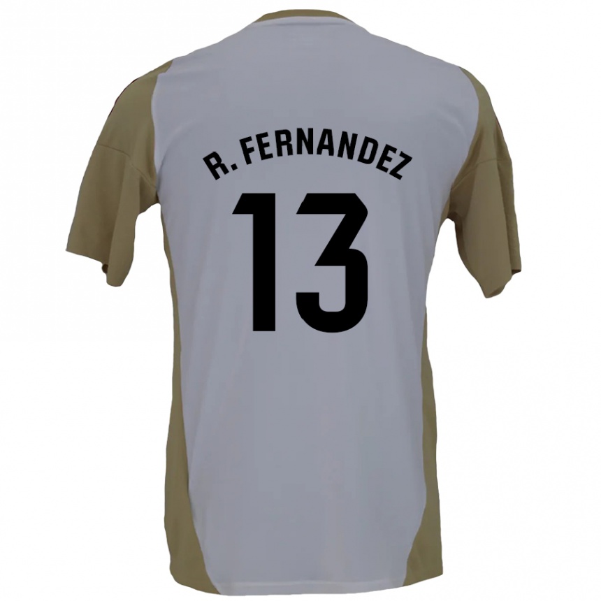 Niño Fútbol Camiseta Raúl Fernández #13 Marrón Blanco 2ª Equipación 2024/25 Argentina