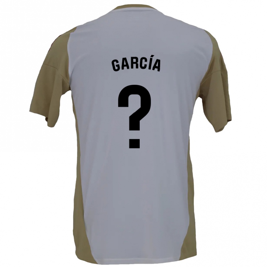 Niño Fútbol Camiseta Alberto García #0 Marrón Blanco 2ª Equipación 2024/25 Argentina