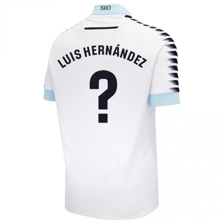 Niño Fútbol Camiseta Luis Hernández #0 Blanco Azul 2ª Equipación 2024/25 Argentina