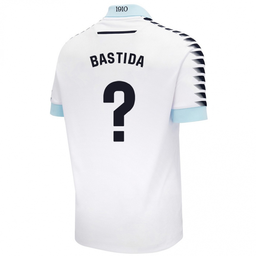 Niño Fútbol Camiseta Álvaro Bastida #0 Blanco Azul 2ª Equipación 2024/25 Argentina