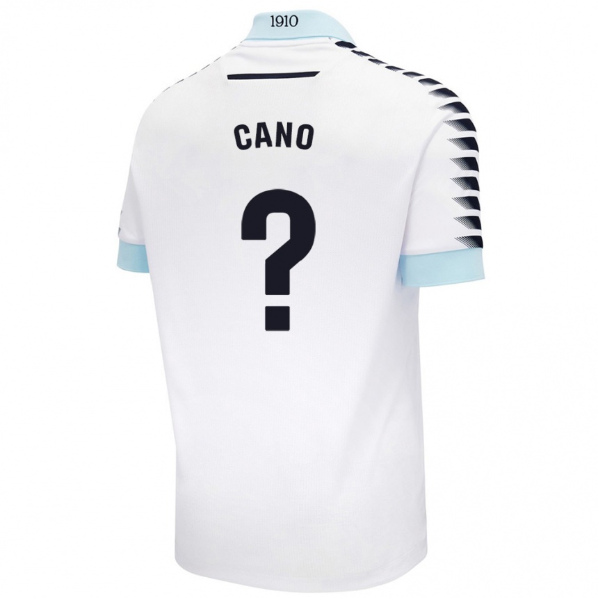 Niño Fútbol Camiseta Rubén Cano #0 Blanco Azul 2ª Equipación 2024/25 Argentina