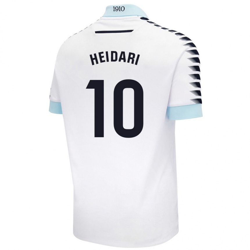 Niño Fútbol Camiseta Arman Heidari #10 Blanco Azul 2ª Equipación 2024/25 Argentina