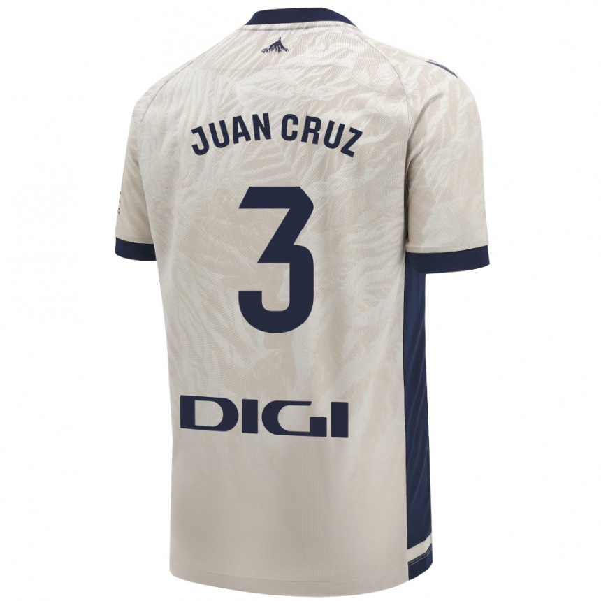 Niño Fútbol Camiseta Juan Cruz #3 Gris Claro 2ª Equipación 2024/25 Argentina