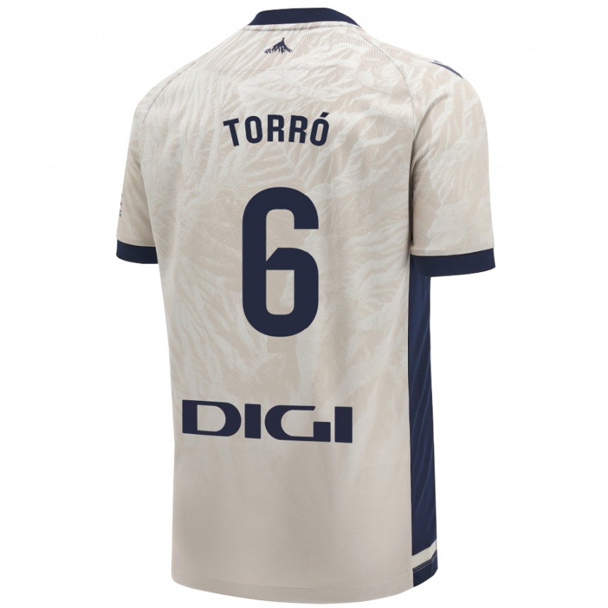 Niño Fútbol Camiseta Lucas Torró #6 Gris Claro 2ª Equipación 2024/25 Argentina